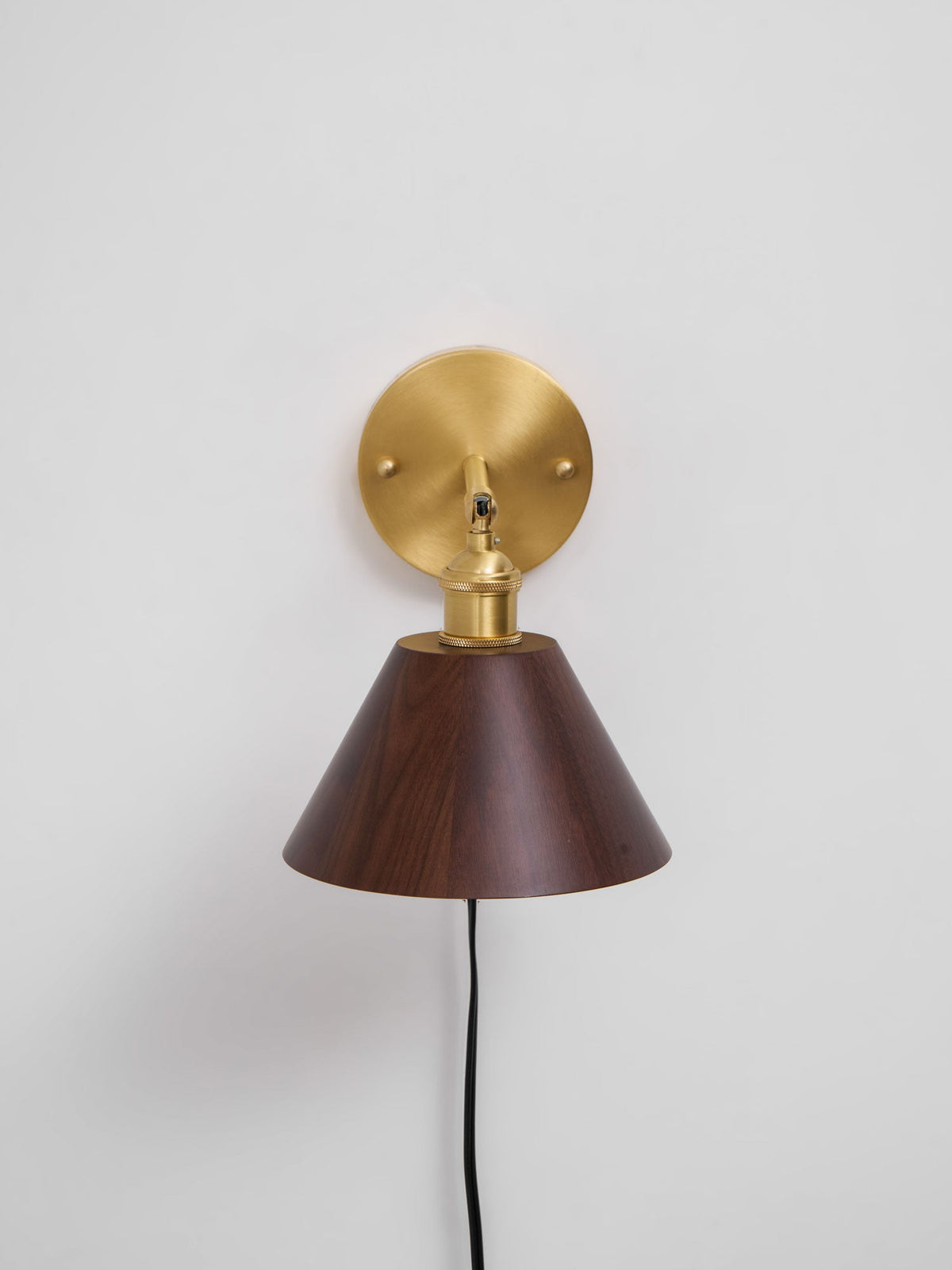Vintage Wood Plug - in Wall Lamp
