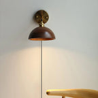 Vintage Wood Plug - in Wall Lamp