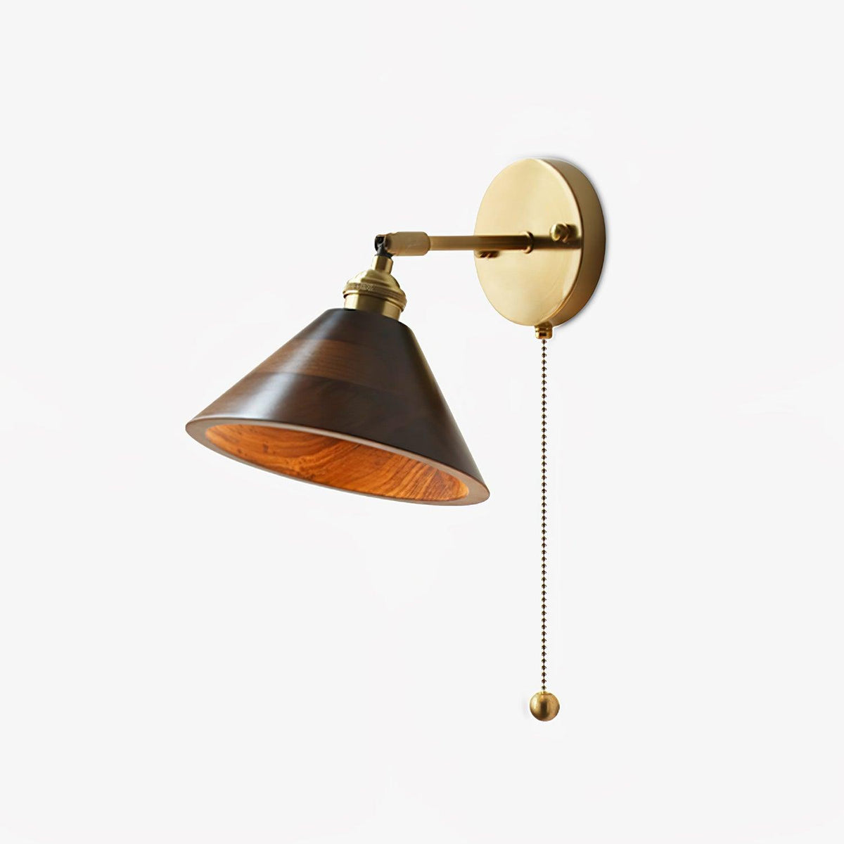 Vintage Wood Plug - in Wall Lamp