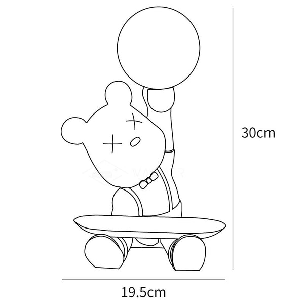 Violet Bear Tray Desk Lamp