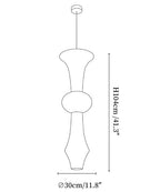 Virelia Sculptural Mulberry Silk Pendant Light