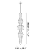 Virelia Sculptural Mulberry Silk Pendant Light