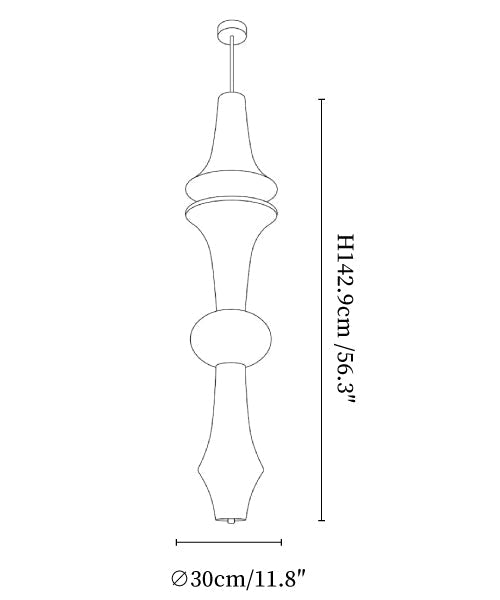 Virelia Sculptural Mulberry Silk Pendant Light