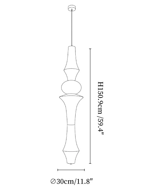 Virelia Sculptural Mulberry Silk Pendant Light