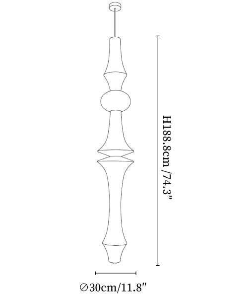 Virelia Sculptural Mulberry Silk Pendant Light