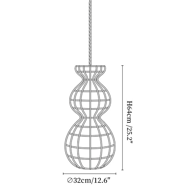Virelle Gourd Rattan Pendant Light
