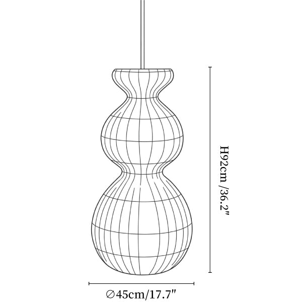 Virelle Gourd Rattan Pendant Light