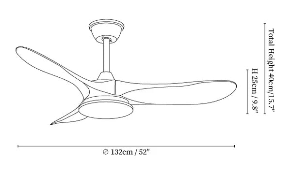 Virelo 42"/52" Ceiling Fan Light