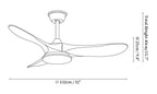 Virelo 42"/52" Ceiling Fan Light