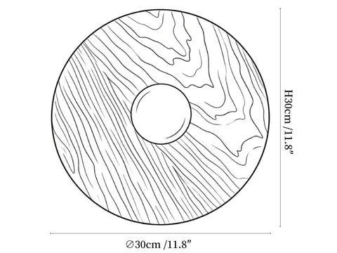 Vireo Wood Disc Wall Light