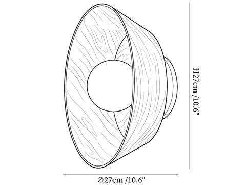 Vireo Wood Disc Wall Light
