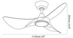 Volant Sculpted Wood Ceiling Fan Light