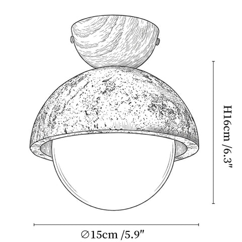 Volcanic Orb Ceiling Lamp