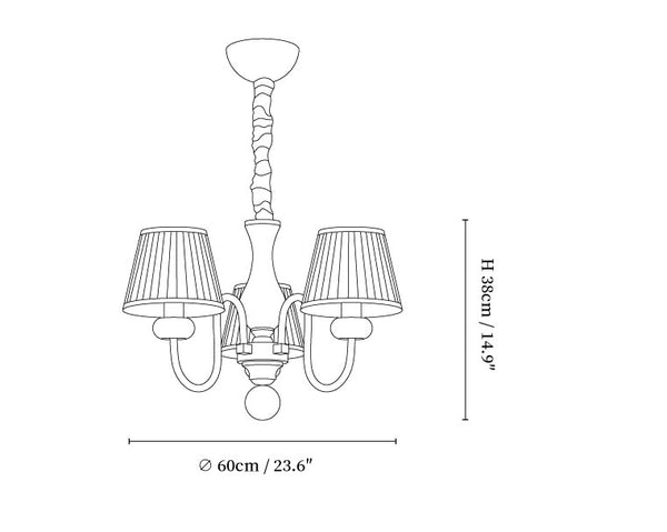 Walden Pleat Chandelier