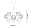 Walden Pleat Chandelier