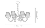 Walden Pleat Chandelier