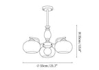 Walnut Beige Orb Chandelier