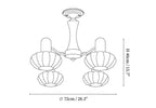 Walnut Color Embrace Chandelier