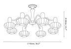 Walnut Color Embrace Chandelier