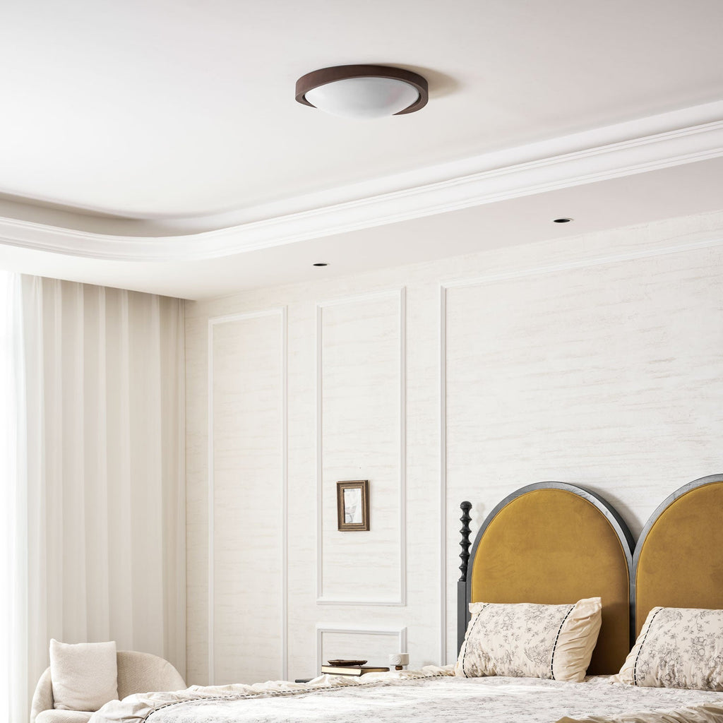Walnut Curved Edge Ceiling Light