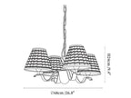 Walnut Fabric Chandelier
