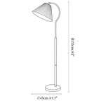 Walnut Gooseneck Floor Lamp