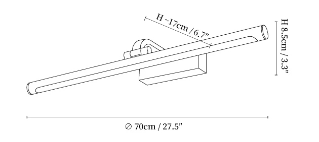 Walnut Color Linear LED Wall Light