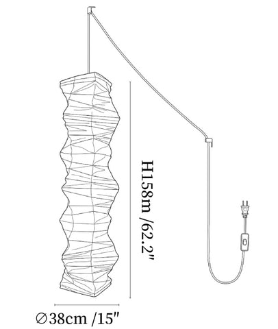Washi Paper 33N Swag Pendant Light