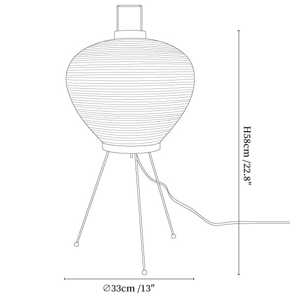 Washi Paper 3A/9A Table Lamp