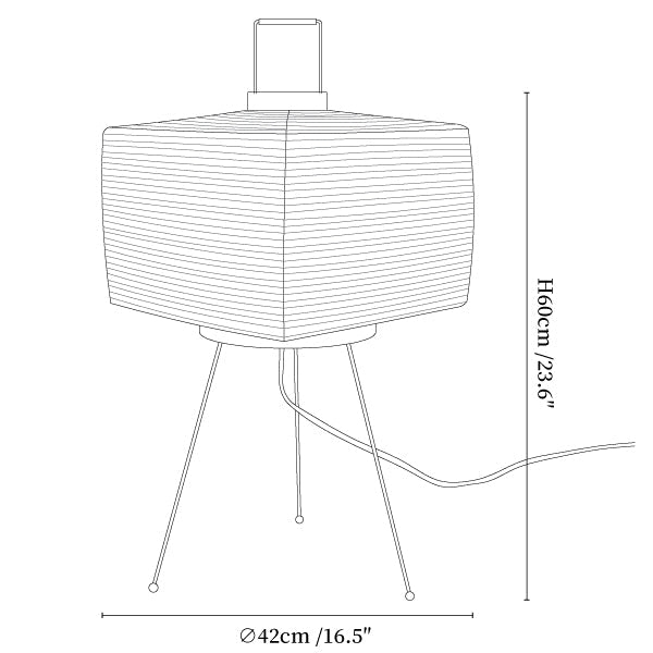 Washi Paper 3A/9A Table Lamp