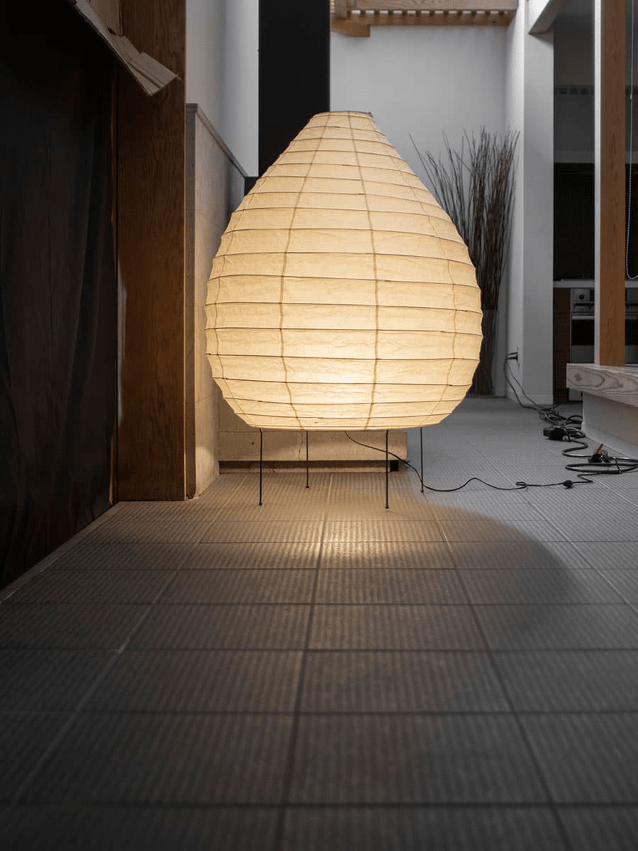 Washi Paper Lantern Floor Lamp