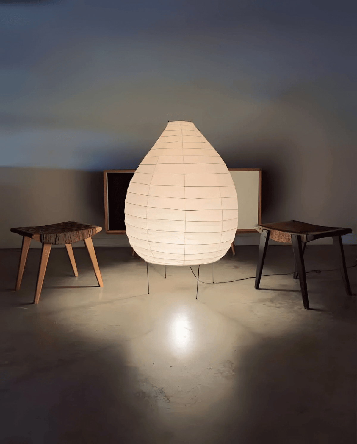Washi Paper Lantern Floor Lamp