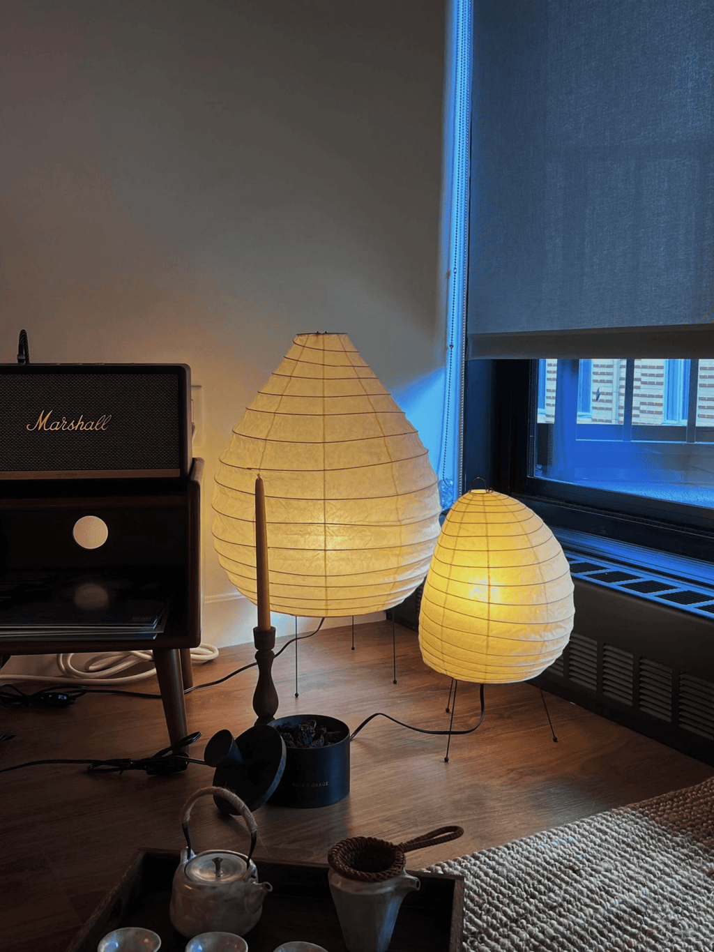 Washi Paper Lantern Floor Lamp
