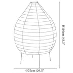 Washi Paper Lantern Floor Lamp
