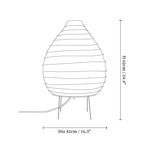 Washi Paper Lantern Table Lamp