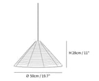 Washi Paper Pyramid Pendant Lamp