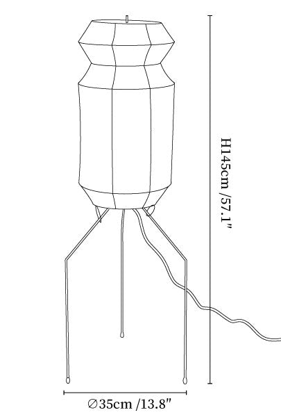 Washi Paper UF3-L6 Floor Lamp
