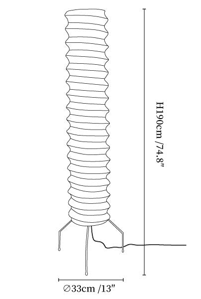 Washi Paper UF4-31N Floor Lamp