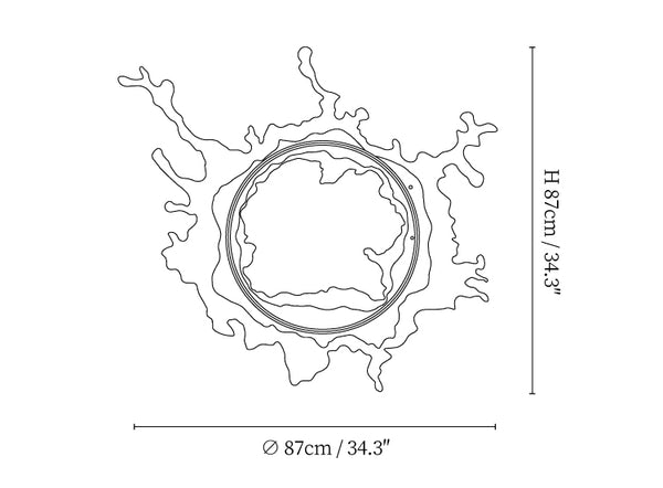Water Drop Mirror Wall Lamp