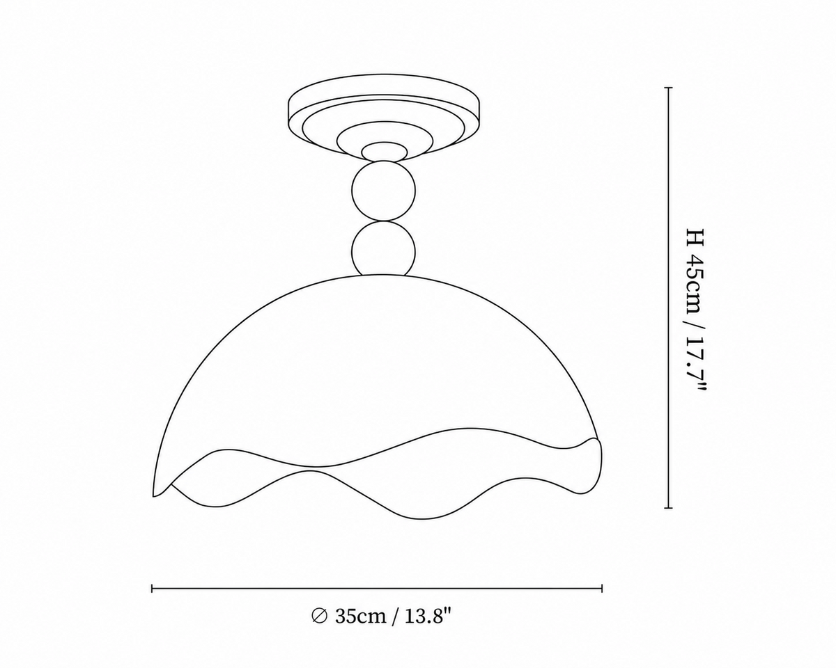 Wave Crest Ceiling Lamp
