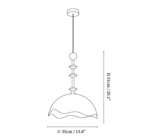 Wave Crest Pendant Lamp