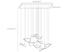 Wave Floating Leaf Chandelier