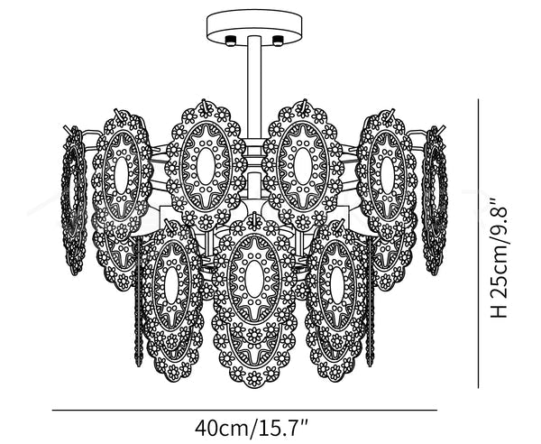 Wave Glass Chandelier