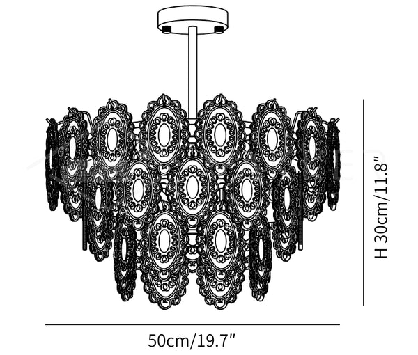 Wave Glass Chandelier