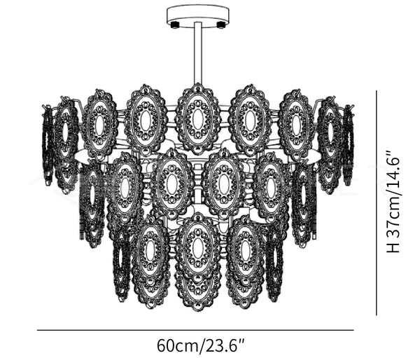 Wave Glass Chandelier