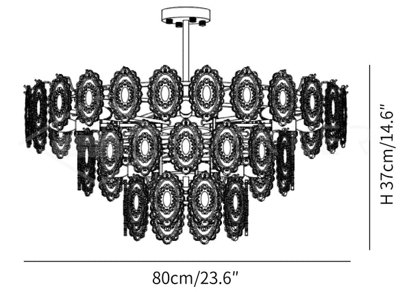 Wave Glass Chandelier