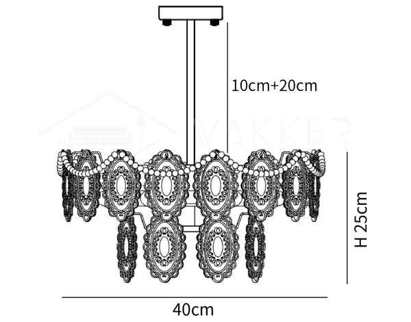 Wave Pearl Chandelier