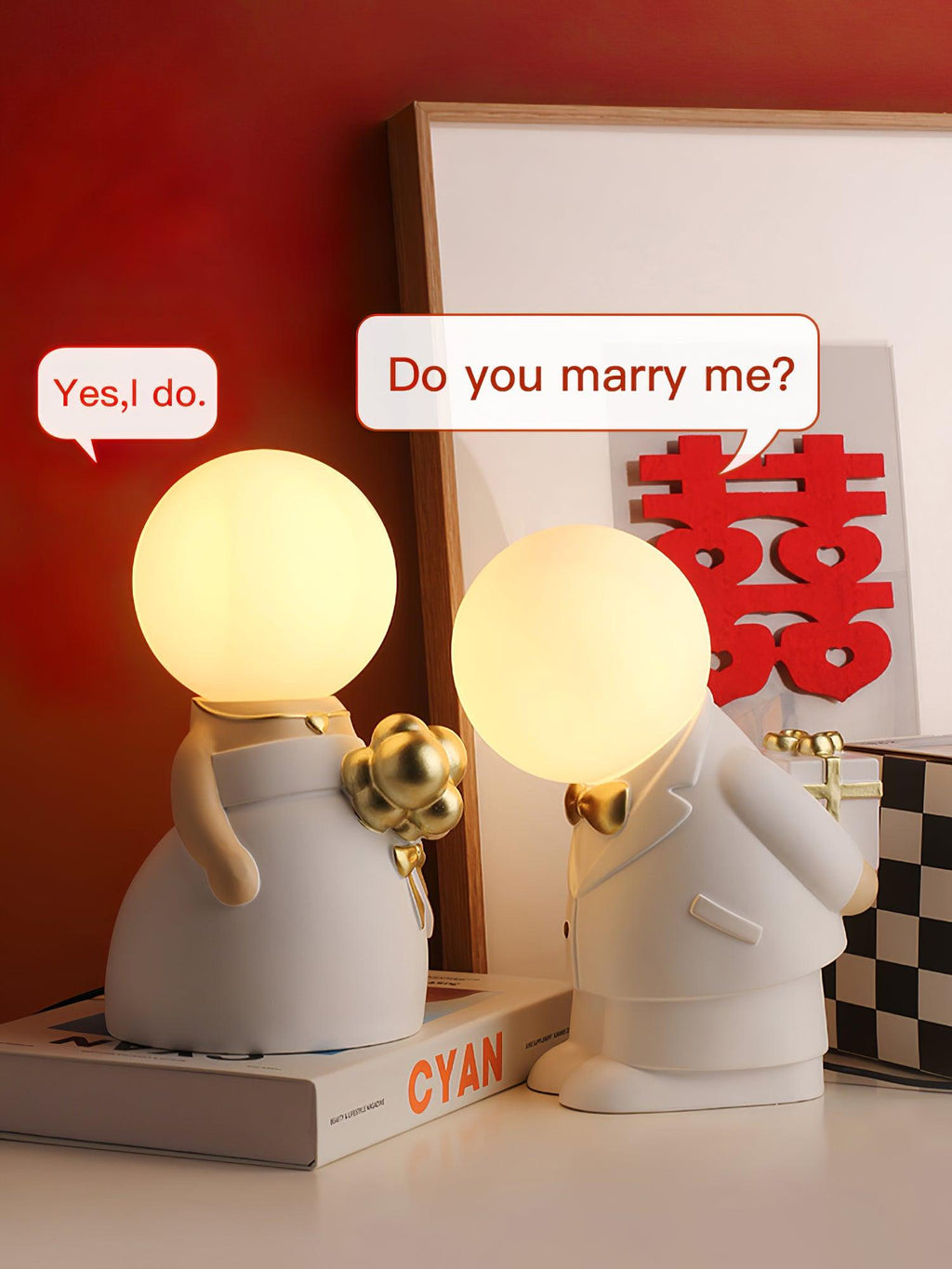 Wedding Decoration Built - in Battery Table Lamp