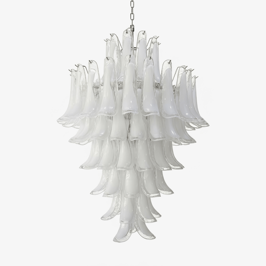 White Cloud Glass Petals Chandelier