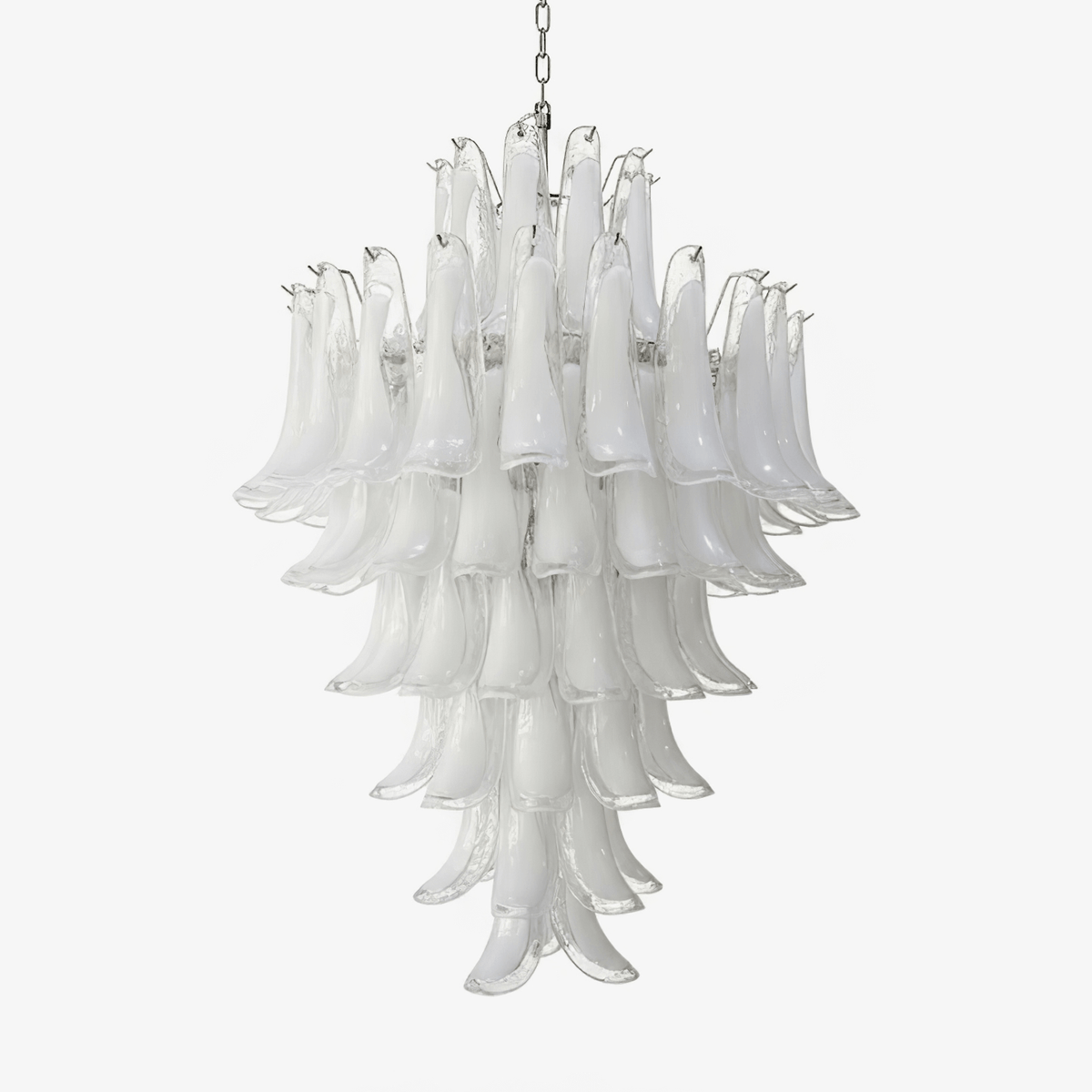 White Cloud Glass Petals Chandelier